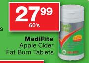 MediRite Apple Cider Fat Burn Tablets-60's