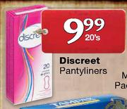 Discreet Pantyliners-20's