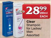 Clear Shampoo for Ladies/Men-200ml Each
