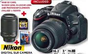 Nikon Digital SLR Camera Twin Lens Bundle(D5100)