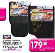 MoTo 4 Piece Universal Designed Carpet Set-Per 4 Piece Set