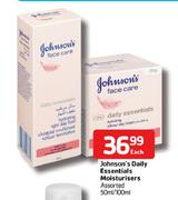 Johnson's Daily Essentials Moisturisers Assorted-50ml/100ml Each