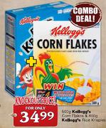 500g Kellogg's Corn Flakes & 400g Kellogg's Rice Krispies