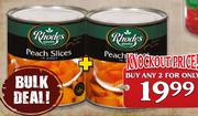 Rhodes Peach Slices/Halves-2 x 825g