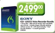 Sony ICD-UX533 Voice Recorder Bundle-Per Bundle