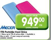 Mecer 1TB Portable Hard Drive