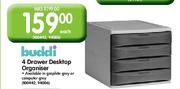 Buddi 4 Drawer Desktop Organiser-Each