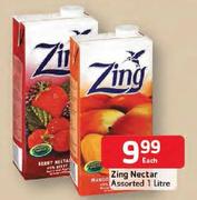 Zing Nectar Assorted-1Ltr Each