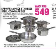 Tissolli Saphire 12 Piece Stainless Steel Cookware Set
