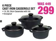 6 Piece Cast Iron Casserole Set