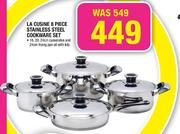 La Cusine 8 Piece Stainless Steel Cookware Set