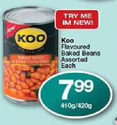  Koo Flavoured Baked Beans-410g/420g Each