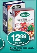 Werda Three Bean Salad/Potato Salad-420g Each