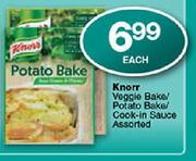 Knorr Potato Bake/Veggie Bake/Cook-In Sauce -Each