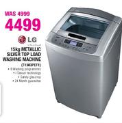 LG Metallic Silver Top Load Washing Machine-15kg