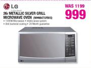 LG Metallic Silver Grill Microwave Oven-26ltr