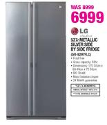 LG Metallic Silver Side By Side Fridge-537ltr
