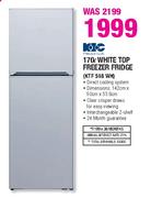 KIC White Top Freezer Fridge-170ltr KTF518 WH