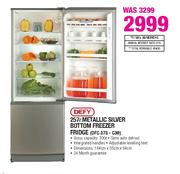 Defy Metallic Silver Bottom Freezer Fridge-257ltr DFC 373-C30