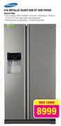 Samsung Metallic Silver Side By Side Fridge-516ltr