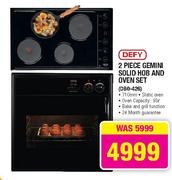 Defy 2 Piece Gemini Solid Hob And Oven Set