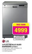 LG 14 Place Metallic Silver Dishwasher-D1452LF