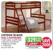 Cheyenne Tri-Bunk Plus 2 Mattresses