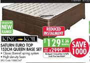 King Koil Saturn Euro Top Queen Base Set-152cm
