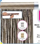 85mm Contemporary Curtain Track Clip-On Wood(Antique Silver)-3m Rod