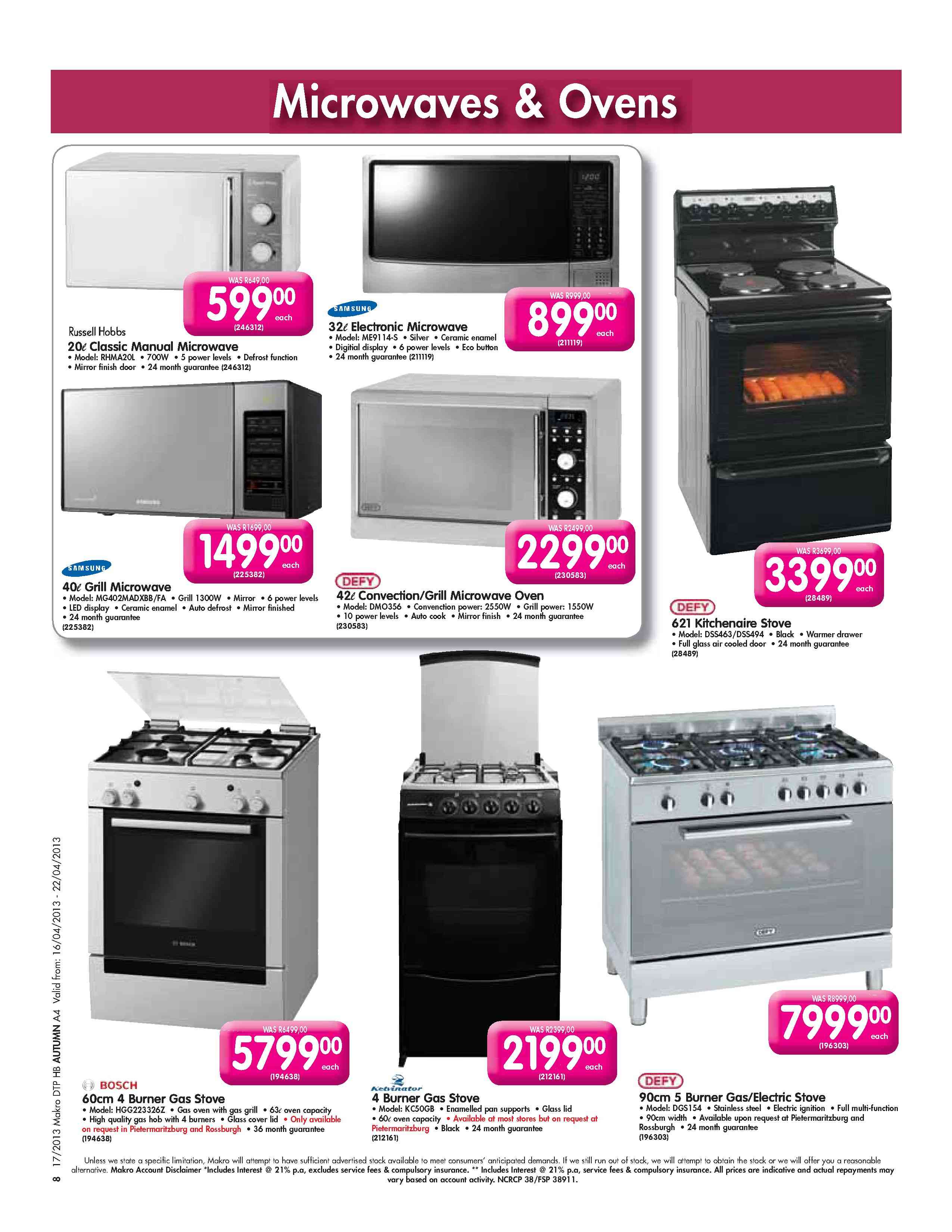Special Defy 5 Burner Gas/Electric Stove (DGS154)90cm Each — www