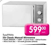 Russell Hobbs Classic Manual Microwave (RHMA20L)-20L