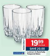 Luminarc Fully Tempered Glass-3 Per Pack