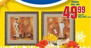 Framed Wall Art-40x40cm Each