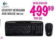 Logitech Desktop Keyboard And Mouse(MK320)
