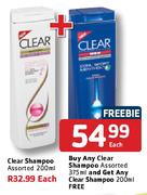 Clear Shampoo Assorted-375ml Each