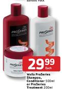 Wella Proseries Shampoo, Conditioner-500ml Or Proseries Treatment-200ml Each