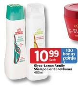 Glyco Lemon Family Shampoo Or Conditioner-400ml Each