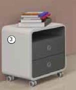 Cruise 3 Drawer Mobile Pedestal-Each