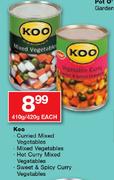 Koo Curried Mixed Vegetables/Mixed Vegetables/Hot Curry Mixed Vegetables/Sweet & Spicy Curry Vegetab