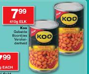 Koo Gebakte Boontjies Verskeidenheid-410gm Each