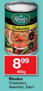 Rhodes Chakalaka Assorted-400gm Each