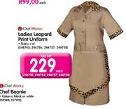Chef Works Ladies Leopard Print Uniform-Each