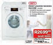 Defy 6Kg Front Loading Washing Machine(DAW369)