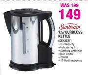 Sunbeam Cordless Kettle-1.5Ltr(SSK2521)