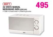 Defy White Manual Microwave Oven-20Ltr(DMO348)