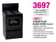 Defy 4 Solid Plate Black Stove(DSS497)