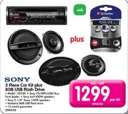 Sony 3 Piece Car Kit Plus 8GB USB Flash Drive(GT520)-Per Kit