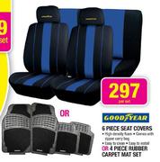 6 Piece Seat Covers Or 4 Piece Rubber Carpet Mat Set-Per Set