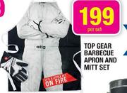 Top Gear Barbecue Apron And Mitt Set-Per Set