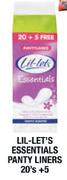 Lil-Lets Essentials Panty Liners-20's+5
